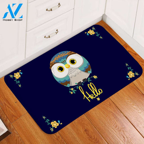 Hello Owl Door Mat