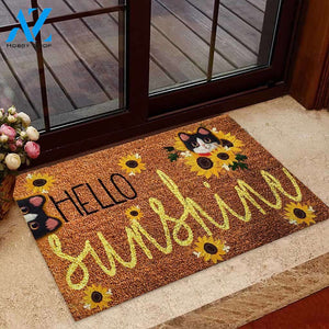 Hello Sunshine Cat Doormat Welcome Mat Housewarming Gift Home Decor Funny Doormat Gift For Cat Lovers Birthday Gift