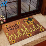 Hello Sunshine Chicken Printed Doormat Home Decor