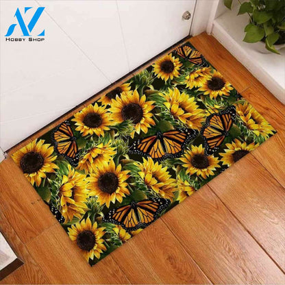 Hello Sunshine Easy Clean Welcome DoorMat | Felt And Rubber | 40x60 cm | 45x75 cm | 60x90 cm | Colorful | DO1079