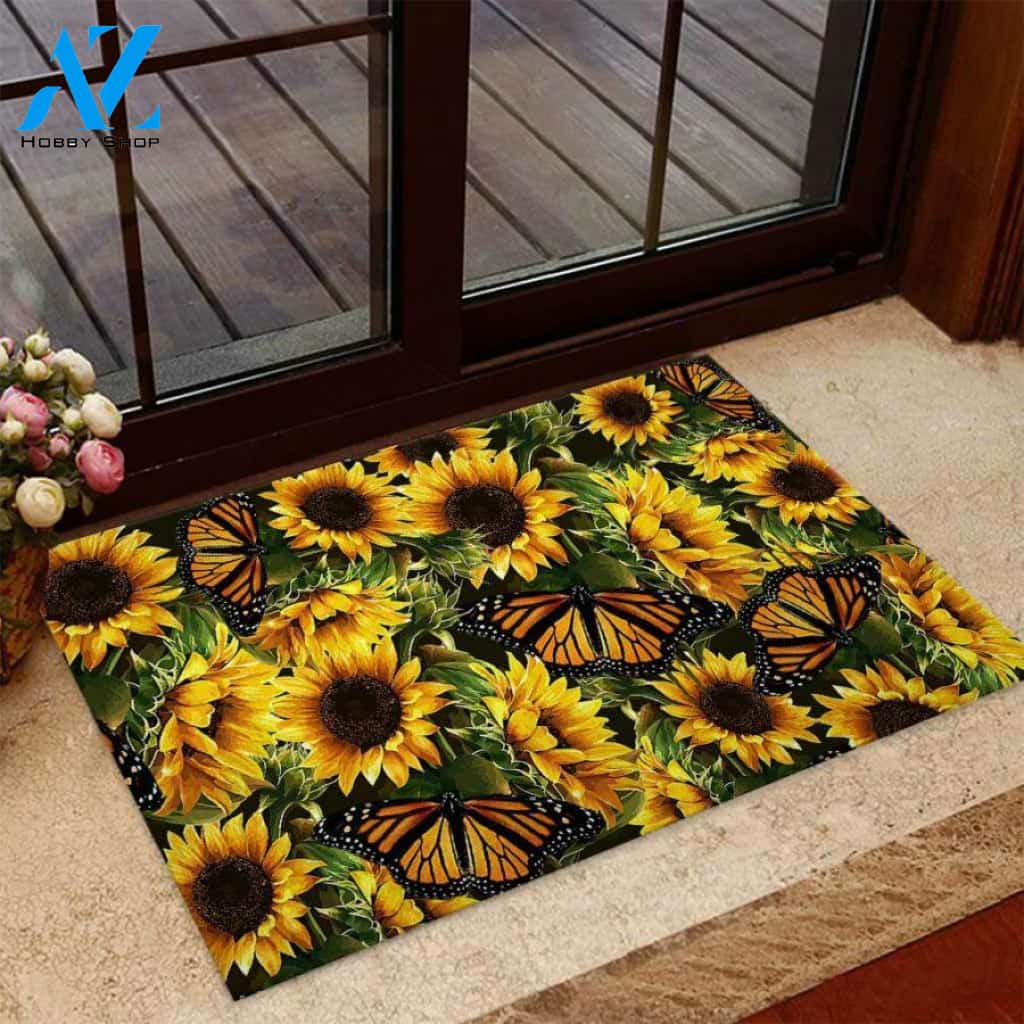 Hello Sunshine Easy Clean Welcome DoorMat | Felt And Rubber | 40x60 cm | 45x75 cm | 60x90 cm | Colorful | DO1079