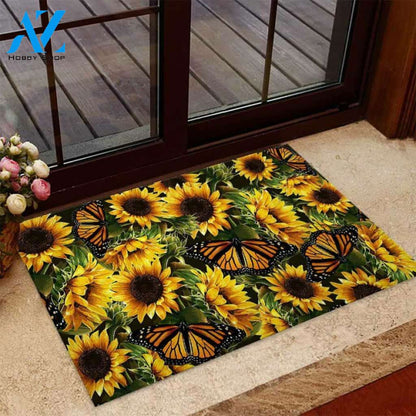 Hello Sunshine Easy Clean Welcome DoorMat | Felt And Rubber | 40x60 cm | 45x75 cm | 60x90 cm | Colorful | DO1079