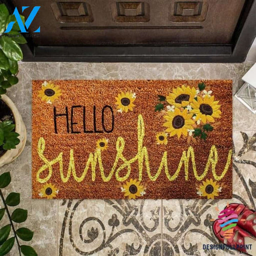 Hello Sunshine Sunflower Welcome Doormat NHD
