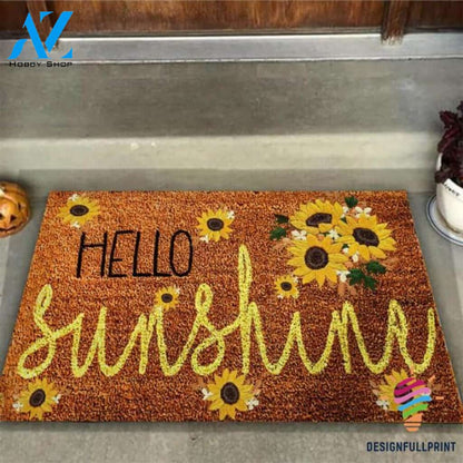 Hello Sunshine Sunflower Welcome Doormat NHD