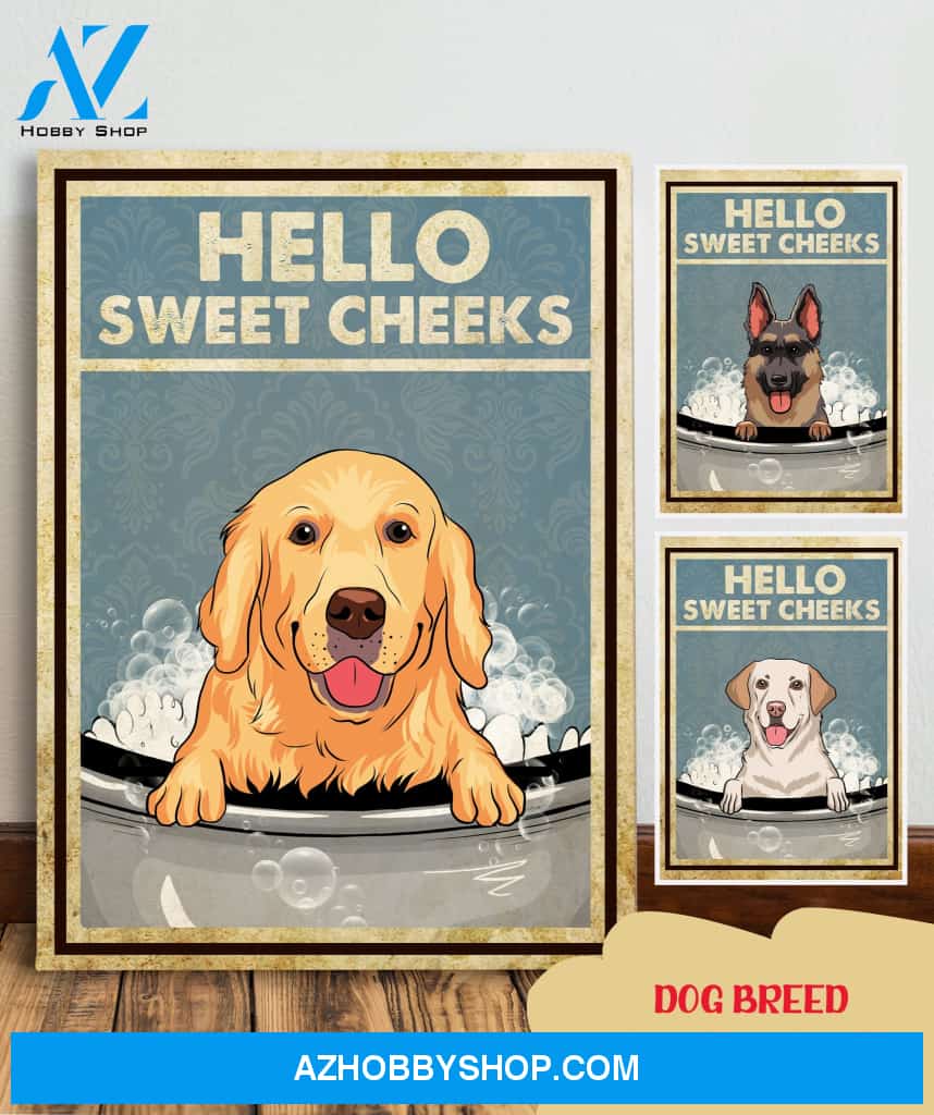 Hello sweet cheeks - Personalized custom canvas
