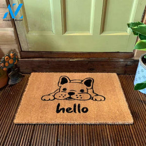 Hello Welcome Doormat Welcome Mat House Warming Gift Home Decor Gift for Dog Lovers Funny Doormat Gift Idea