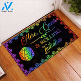 Here queer rolling initiative Tabletop RPG Doormat | Welcome Mat | House Warming Gift