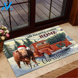 Hereford Cattle Easy Clean Welcome DoorMat | Felt And Rubber | DO3354
