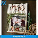 Hereford Cow You & Me Christmas Canvas Wall Art, Wall Decor Visual Art