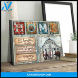 Hereford Cows May your troubles be less Farm Canvas Wall Art Decor