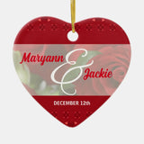 Hers And Hers 1St Anniversary Red Ornament