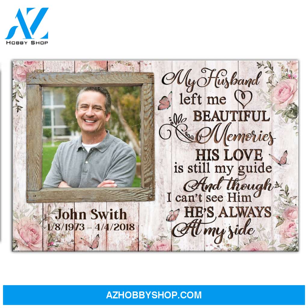 Hes Always At My Side Customize Name Year Photo Canvas