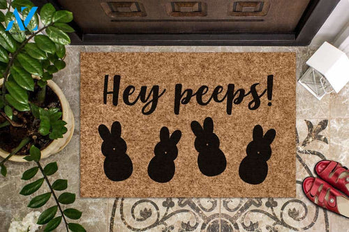 Hey Peeps! Easter Day Doormat