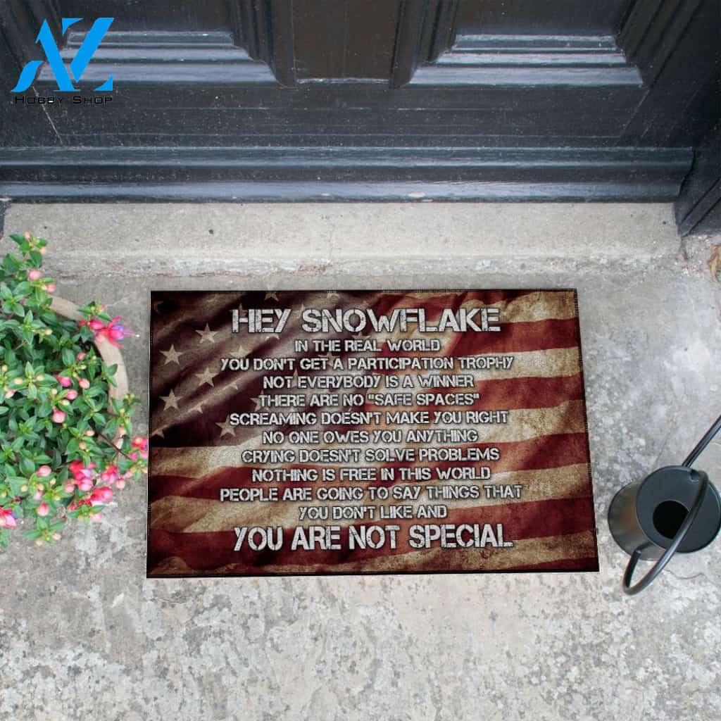 Veteran Doormat, Welcome Rug, Hey Snowflake You Are Not Special Doormat, Gift For Dad