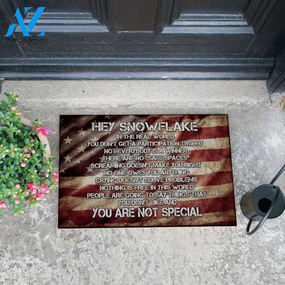 Veteran Doormat, Welcome Rug, Hey Snowflake You Are Not Special Doormat, Gift For Dad