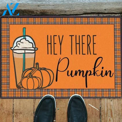 Hey There Pumpkin Drink Halloween Doormat Indoor and Outdoor Mat Entrance Rug Funny Home Decor Closing Gift Gift for Friend Idea