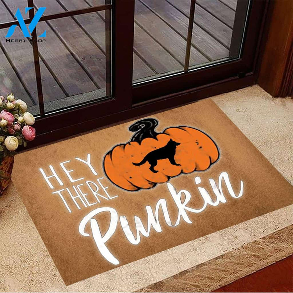 Hey There Pumpkin German Shepherd Dog Doormat Welcome Mat Housewarming Gift Home Decor Funny Doormat Gift For Dog Lovers Gift For Halloween