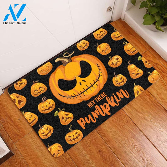 Hey There Pumpkin - Halloween Doormat Welcome Mat House Warming Gift Home Decor Funny Doormat Gift Idea