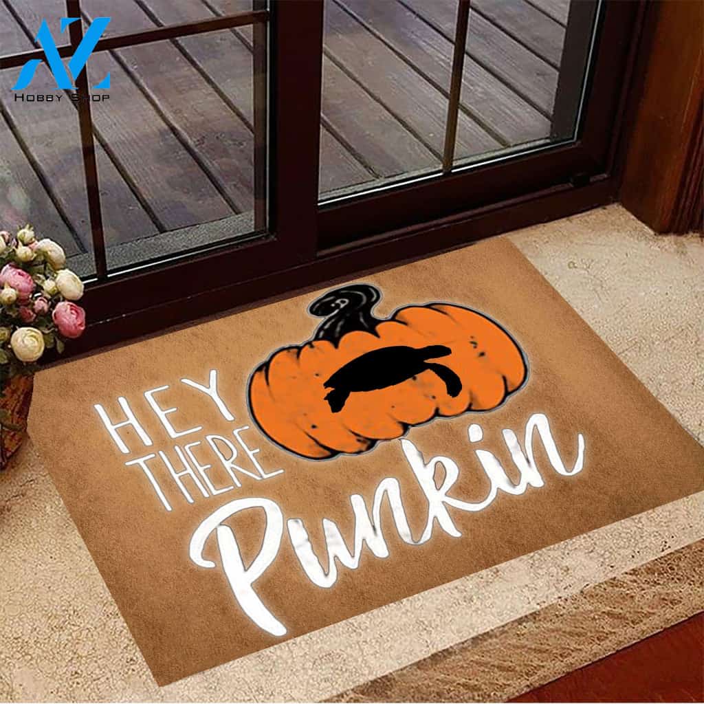 Hey There Pumpkin Turtle Doormat Welcome Mat Housewarming Gift Home Decor Funny Doormat Gift For Turtle Lovers Gift For Halloween