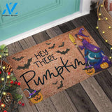 Hey There Pumpkin - Witch Coir Pattern Print Doormat