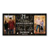 21 Year Anniversary Custom Canvas Print, 21st Wedding Anniversary Gift