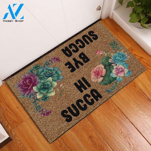 Hi Bye Succa Succulent Doormat Welcome Mat House Warming Gift Home Decor Funny Doormat Gift Idea
