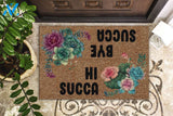 Hi Bye Succa Succulent Doormat | WELCOME MAT | HOUSE WARMING GIFT