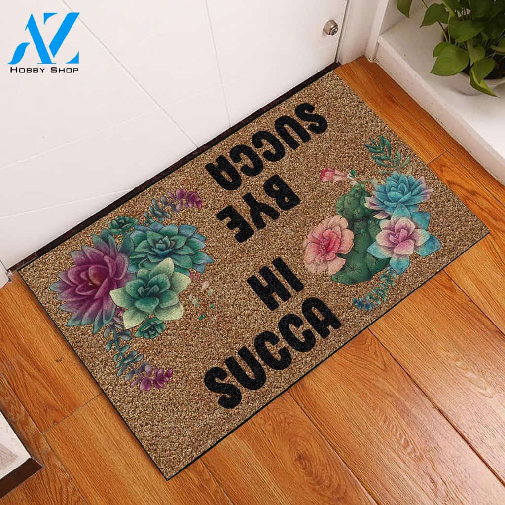Hi Bye Succa Succulent Doormat | Welcome Mat | House Warming Gift
