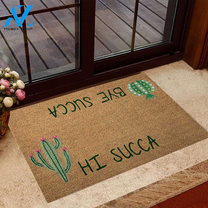 Hi Succa Bye Succa Funny Indoor And Outdoor Doormat Warm House Gift Welcome Mat Gift For Succa Lovers