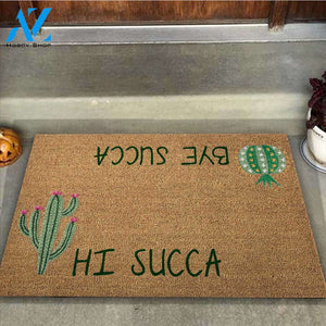 Hi Succa - Cactus Coir Pattern Print Doormat