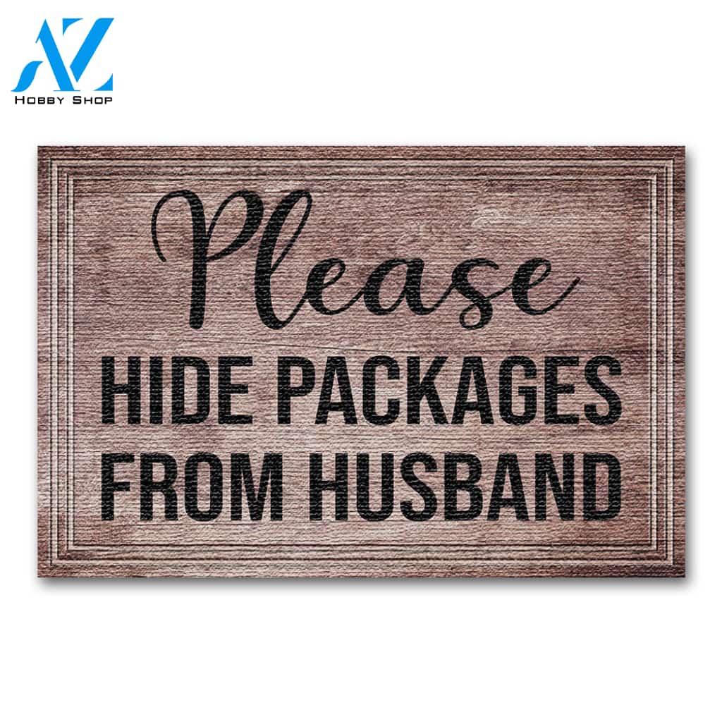 Hide packages from husband Doormat