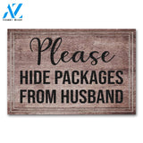 Hide packages from husband Doormat