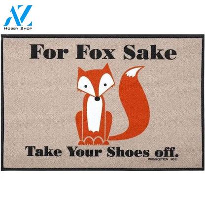 High Cotton for Fox Sake Doormat - Funny Olefin Welcome Mat