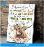 Highland Cow My Mouth Will Speak Canvas Wall Art, Wall Decor Visual Art