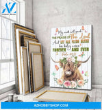 Highland Cow My Mouth Will Speak Canvas Wall Art, Wall Decor Visual Art