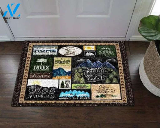 Hiking Doormat Floor Rug Housewarming Gift Home Living Home Decor Indoor and Outdoor Doormat Warm House Gift Welcome Mat Gift for Friend Family