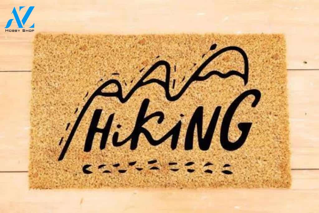 Personalized Name Family House Hiking Footprint Doormat Welcome Mat House Warming Gift Home Decor Funny Doormat Gift Idea