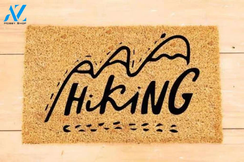 Personalized Name Family House Hiking Footprint Doormat Welcome Mat House Warming Gift Home Decor Funny Doormat Gift Idea