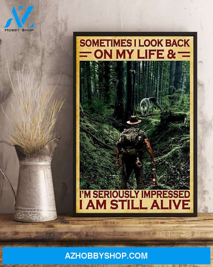 Hiking I'm Seriously Impressed I Am Still Alive Vertical Canvas Wall Art, Wall Decor Visual Art