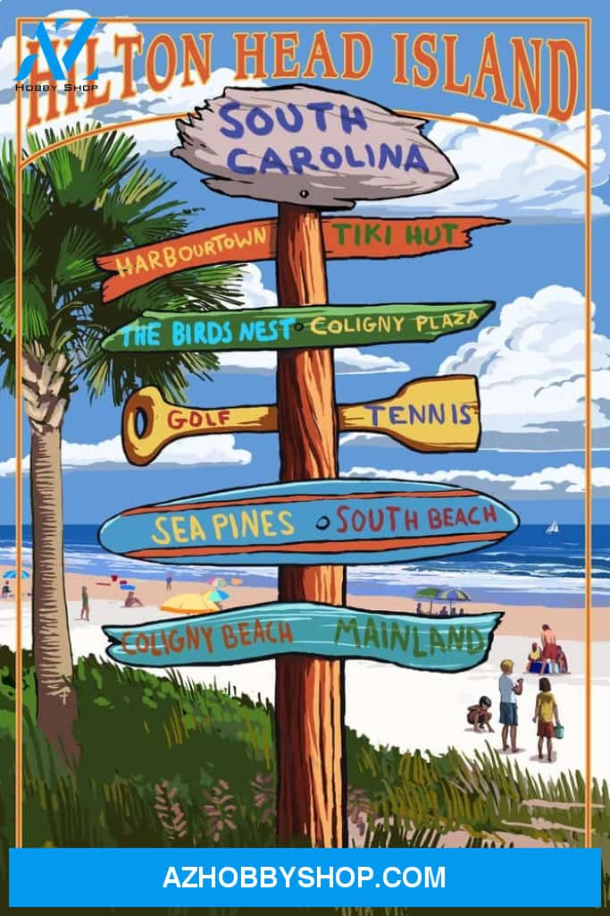 Hilton Head Island South Carolina Destinatios Sign