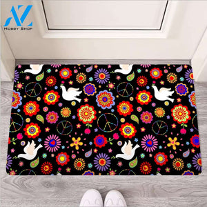 Hippie And Drove Door Mat