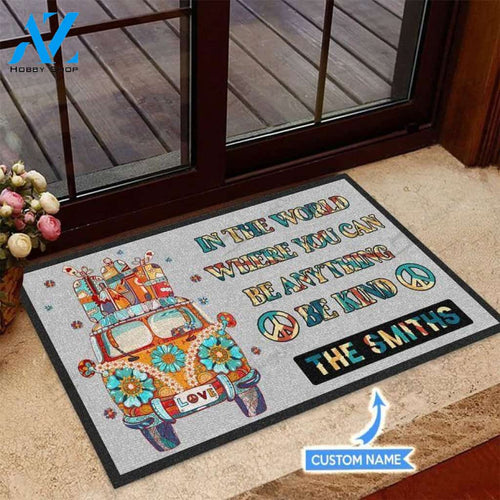Hippie Be Kind Custom Doormat | Welcome Mat | House Warming Gift