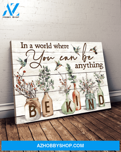 Hippie Bekind, Humming Bird & Flower Wart Art, Wall Decor, Poster, Canvas, Metal Sign