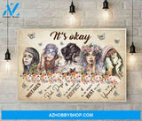 Hippie Canvas, Gift For Hippie, Birthday Gift Idea, It'S Okay Canvas