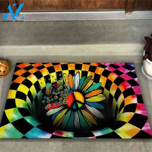 Hippie Indoor And Outdoor Doormat Welcome Mat Housewarming Gift Home Decor Funny Doormat Gift Idea For Friend Gift For Family