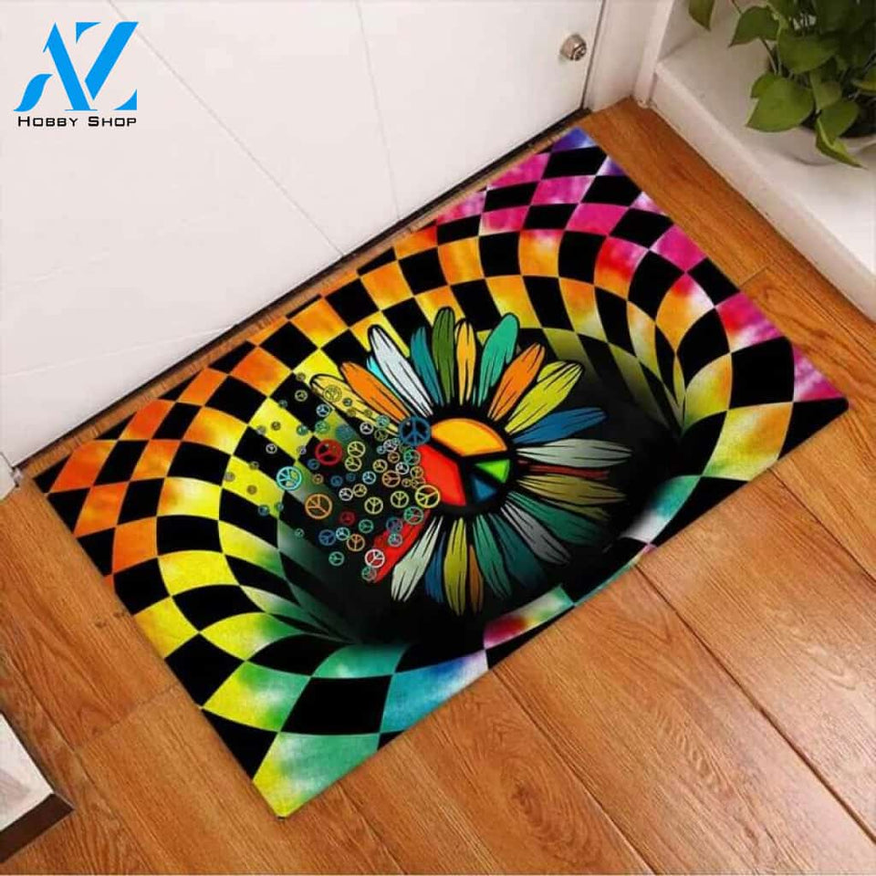 Hippie Indoor And Outdoor Doormat Welcome Mat Housewarming Gift Home Decor Funny Doormat Gift Idea For Friend Gift For Family