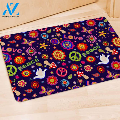 Hippie Floral Door Mat