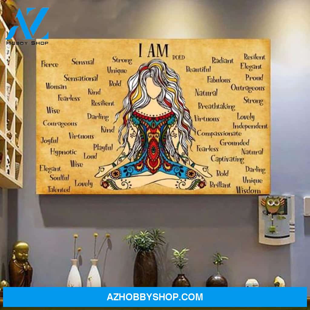 Hippie Girl I Am Strong Unique Kind Poster Canvas Poster Canvas