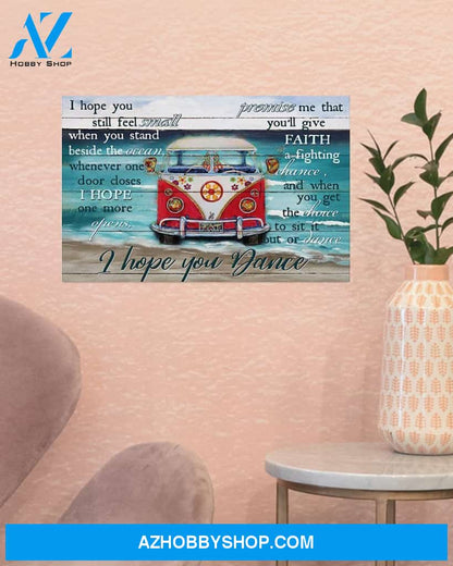 Hippie I Hope You Dance Canvas Wall Art, Wall Decor Visual Art