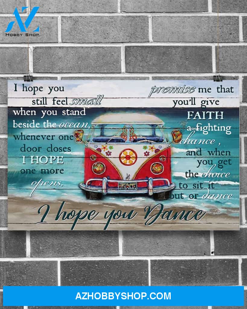 Hippie I Hope You Dance Canvas Wall Art, Wall Decor Visual Art